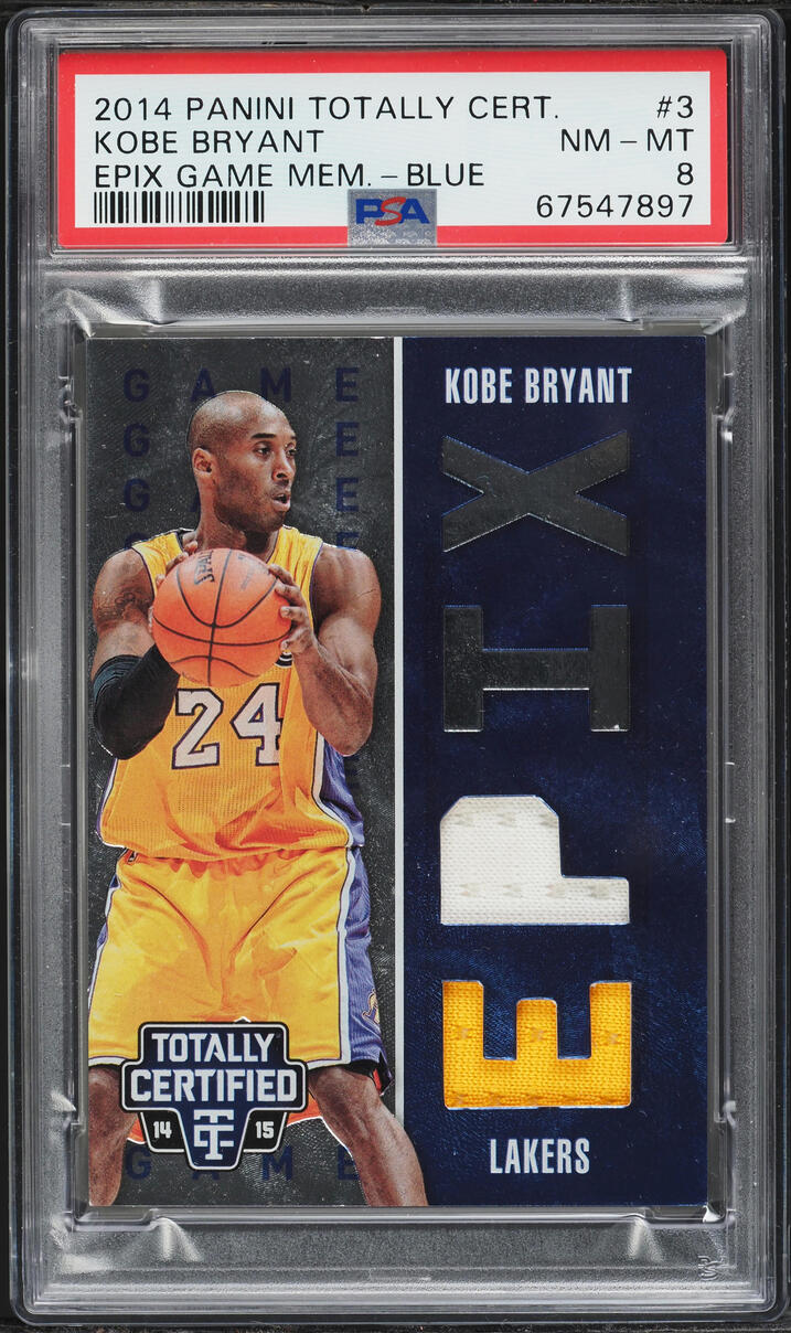2014 Totally Certified Epix Game Blue Kobe Bryant PATCH /149 #3 PSA 8 NM-MT