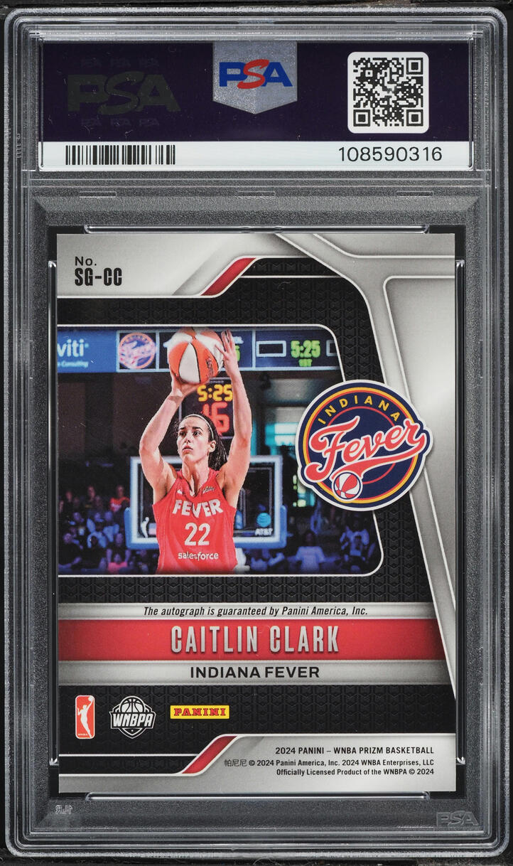 2024 Panini Prizm WNBA Caitlin Clark ROOKIE AUTO #SG-CC PSA 10 GEM MINT