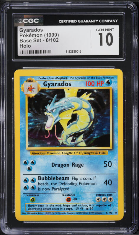 gyarados holographic pokemon card value PSA 4 Gyarados Reverse Holofoil main image 0