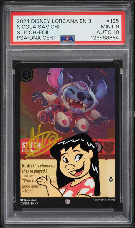 Disney Lorcana スティッチ D100 PSA 9 2023 Disney Lorcana Promo D100 Collector's Edition Stitch