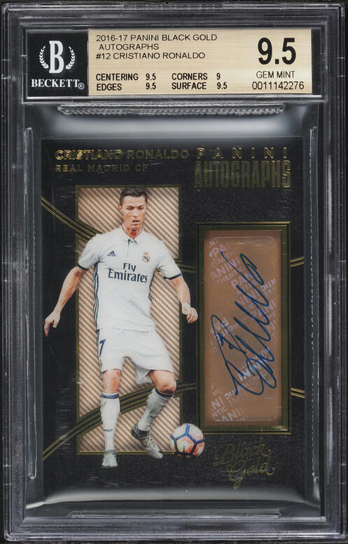 2016 Panini Noir Spotlight Signatures Cristiano Ronaldo AUTO /25