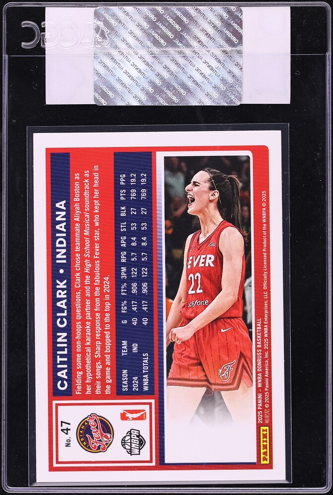 2025 Donruss WNBA Caitlin Clark #47 CGC AUTH