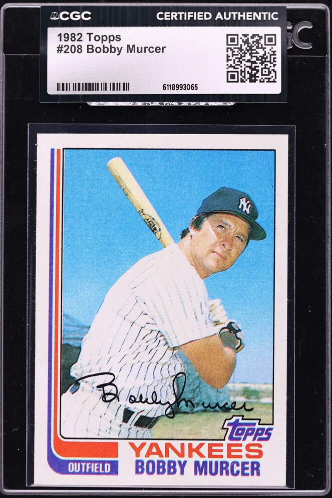 1982 Topps Bobby Murcer #208 CGC AUTH