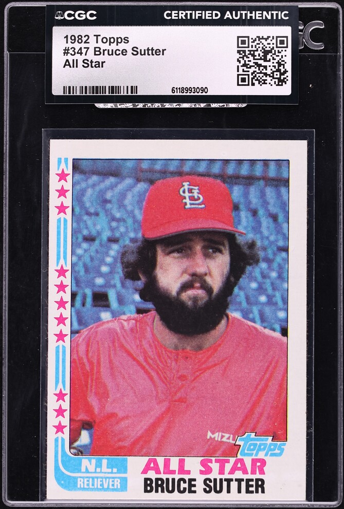 1982 Topps Bruce Sutter ALL STAR #347 CGC AUTH