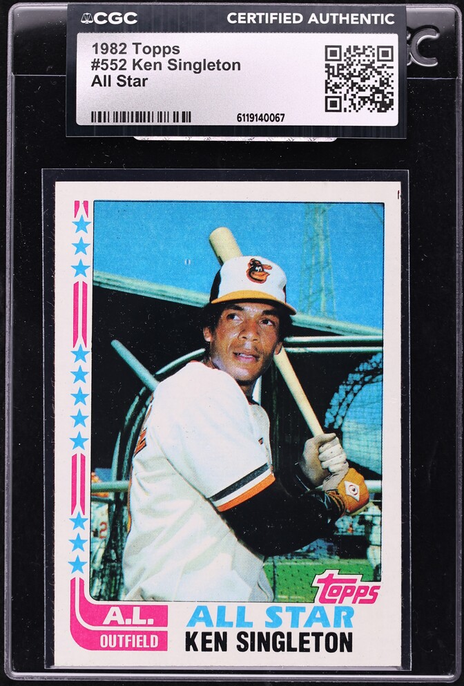 1982 Topps All Star Ken Singleton #552 CGC AUTH