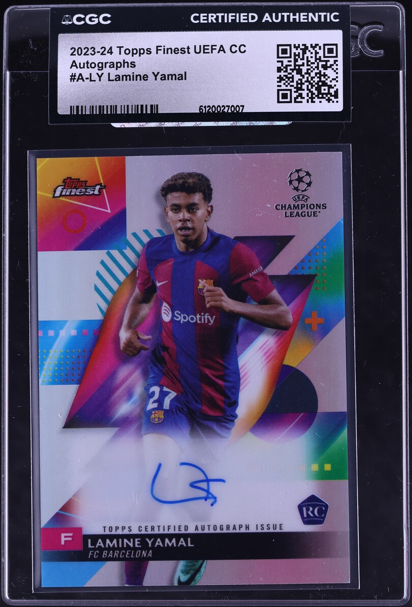 2023 Finest UEFA Club Competitions Lamine Yamal ROOKIE AUTO #A-LY CGC AUTH