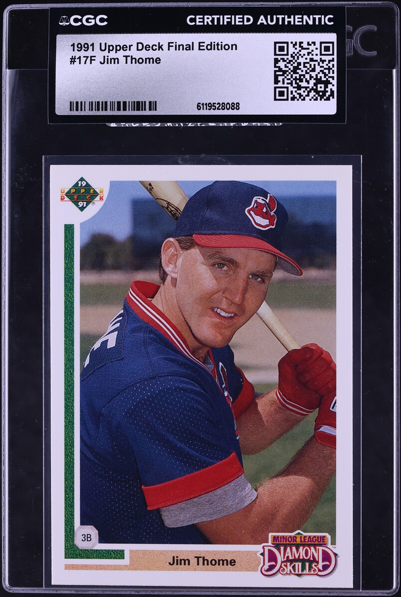 1991 Upper Deck Final Edition Jim Thome ROOKIE #17F CGC AUTH