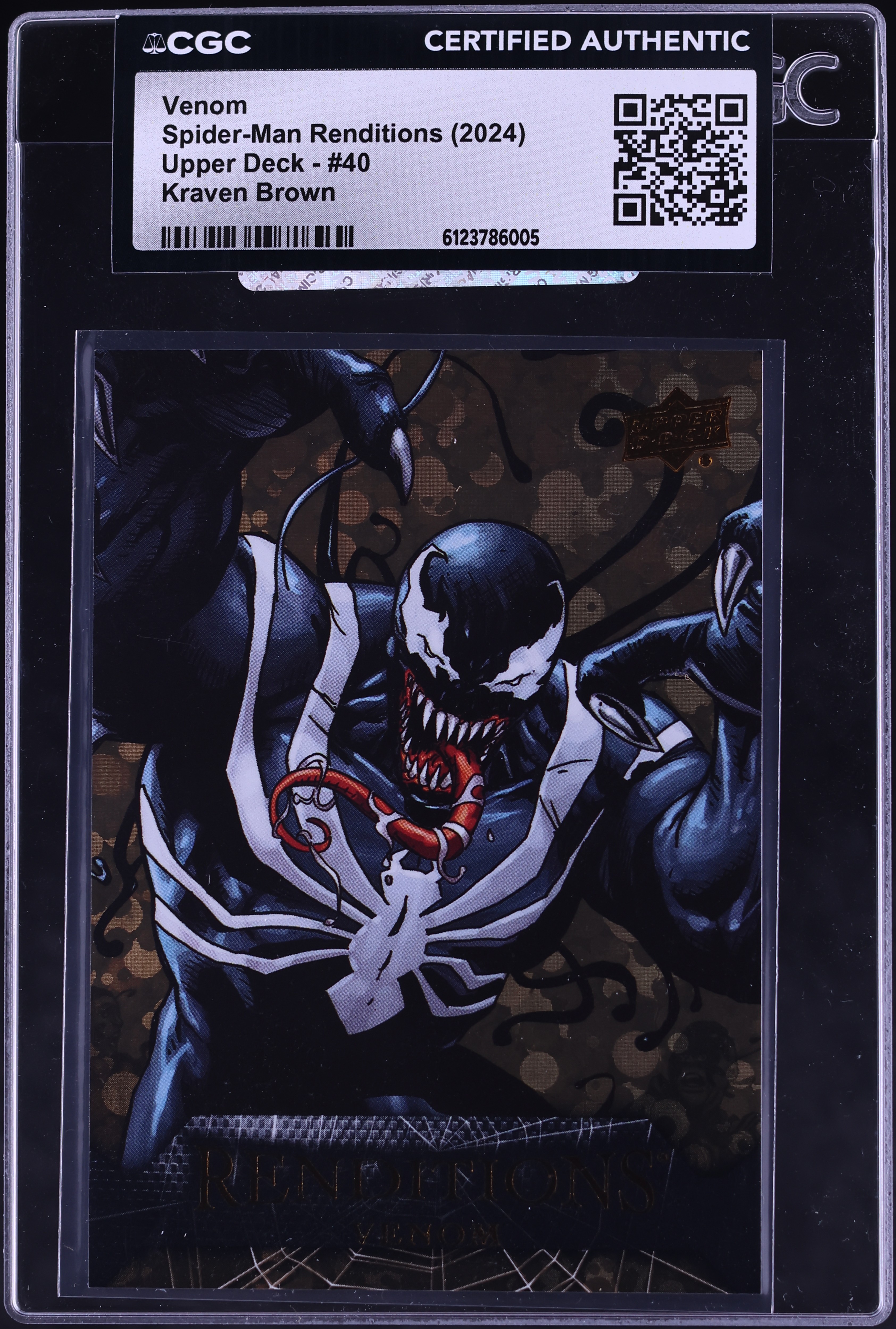 2024 Upper Deck Spider-Man Renditions Kraven Brown Venom /10 #40