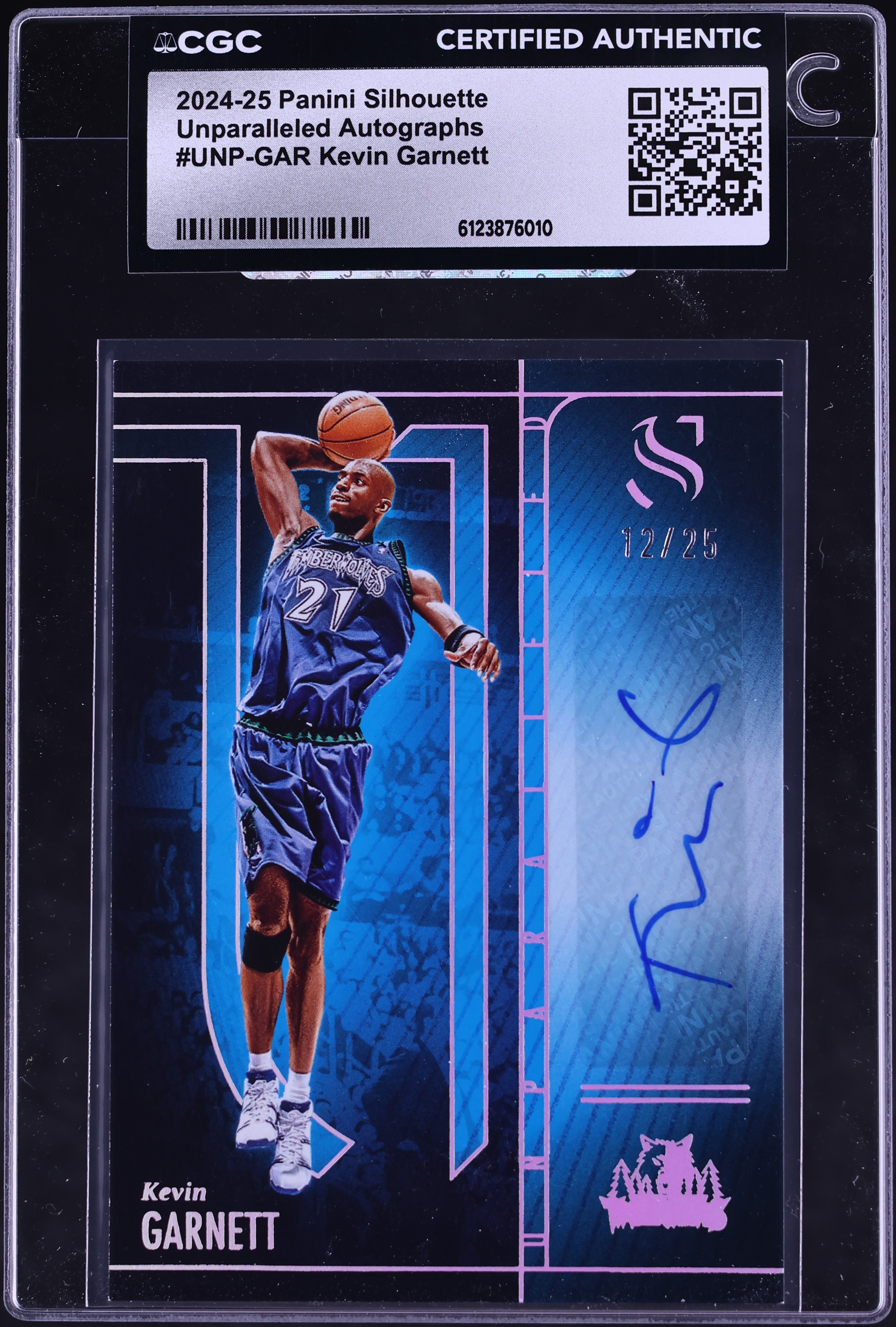 2024 Panini Silhouette Unparalleled Kevin Garnett AUTO /25 #UNP
