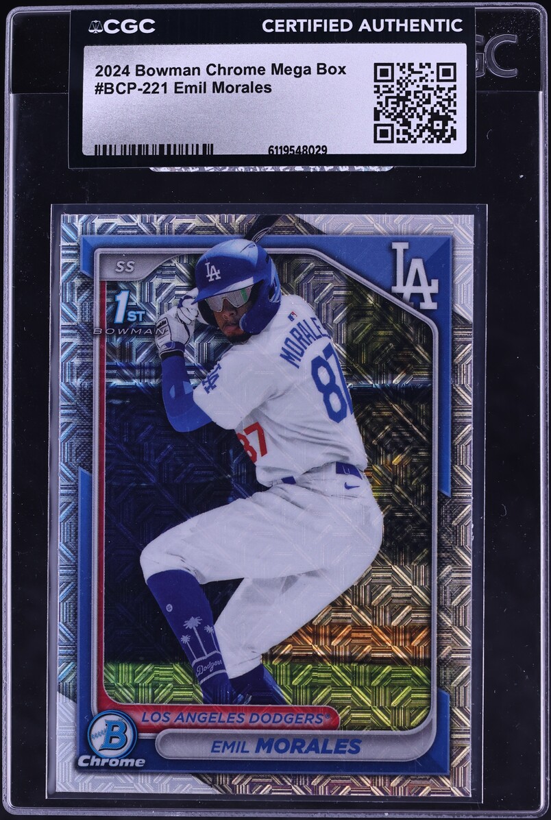 2024 Bowman Chrome Mega Box Emil Morales PROSPECT #BCP-221 CGC AUTH