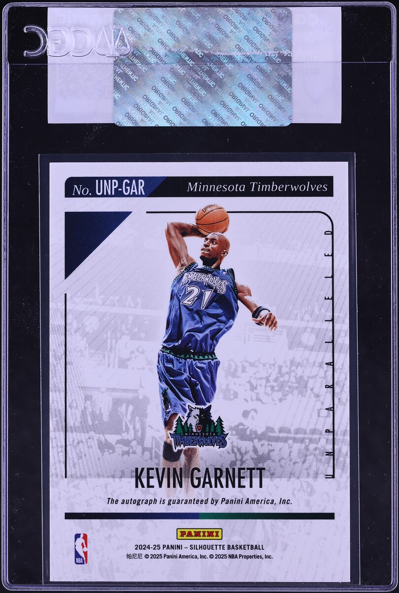 2024 Panini Silhouette Unparalleled Kevin Garnett AUTO /25 #UNP