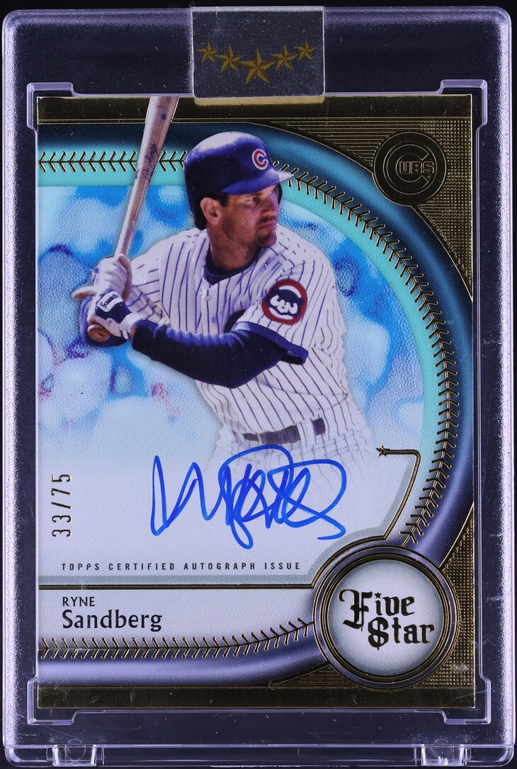 2025 Topps Five Star Aqua Ryne Sandberg AUTO /75 #FSA-RS