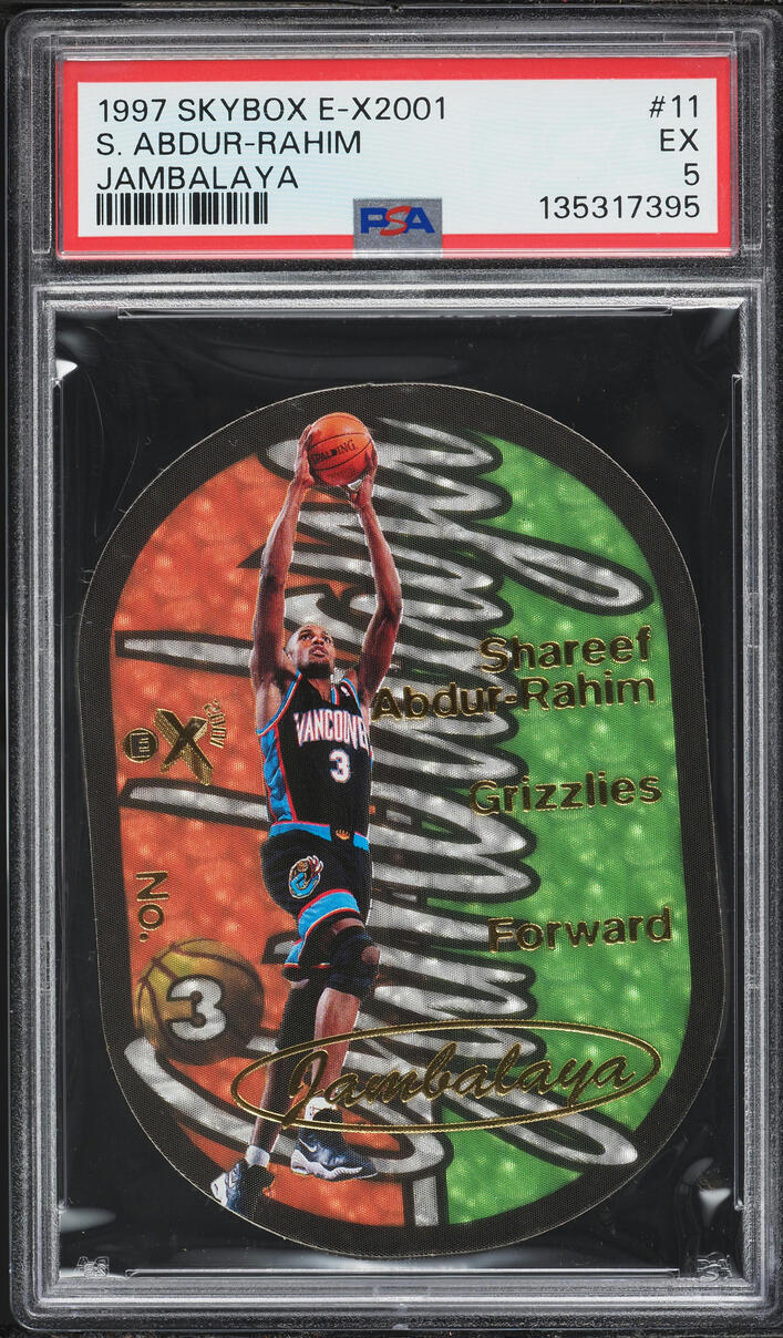 1997 Skybox E-X2001 Jambalaya Die-Cut Shareef Abdur-Rahim #11 PSA 5 EX