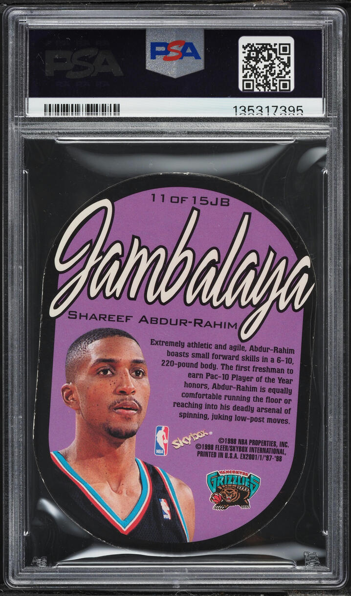 1997 Skybox E-X2001 Jambalaya Die-Cut Shareef Abdur-Rahim #11 PSA 5 EX