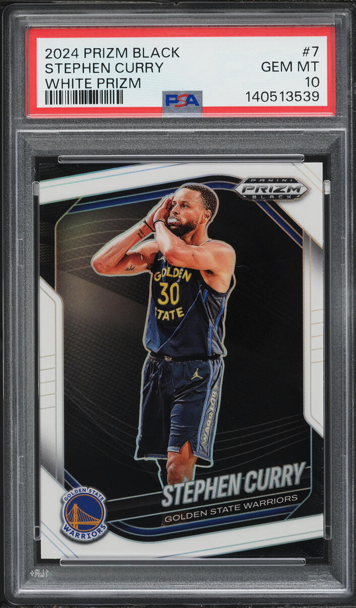 2024 Panini Prizm Black White Prizm Stephen Curry /175 #7 PSA 10