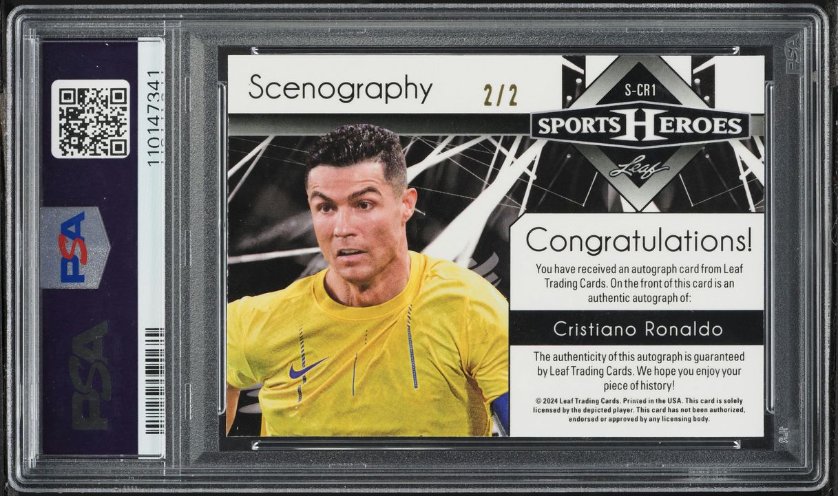 2024 Leaf Metal Sports Heroes Scenography Purple Shimmer Cristiano