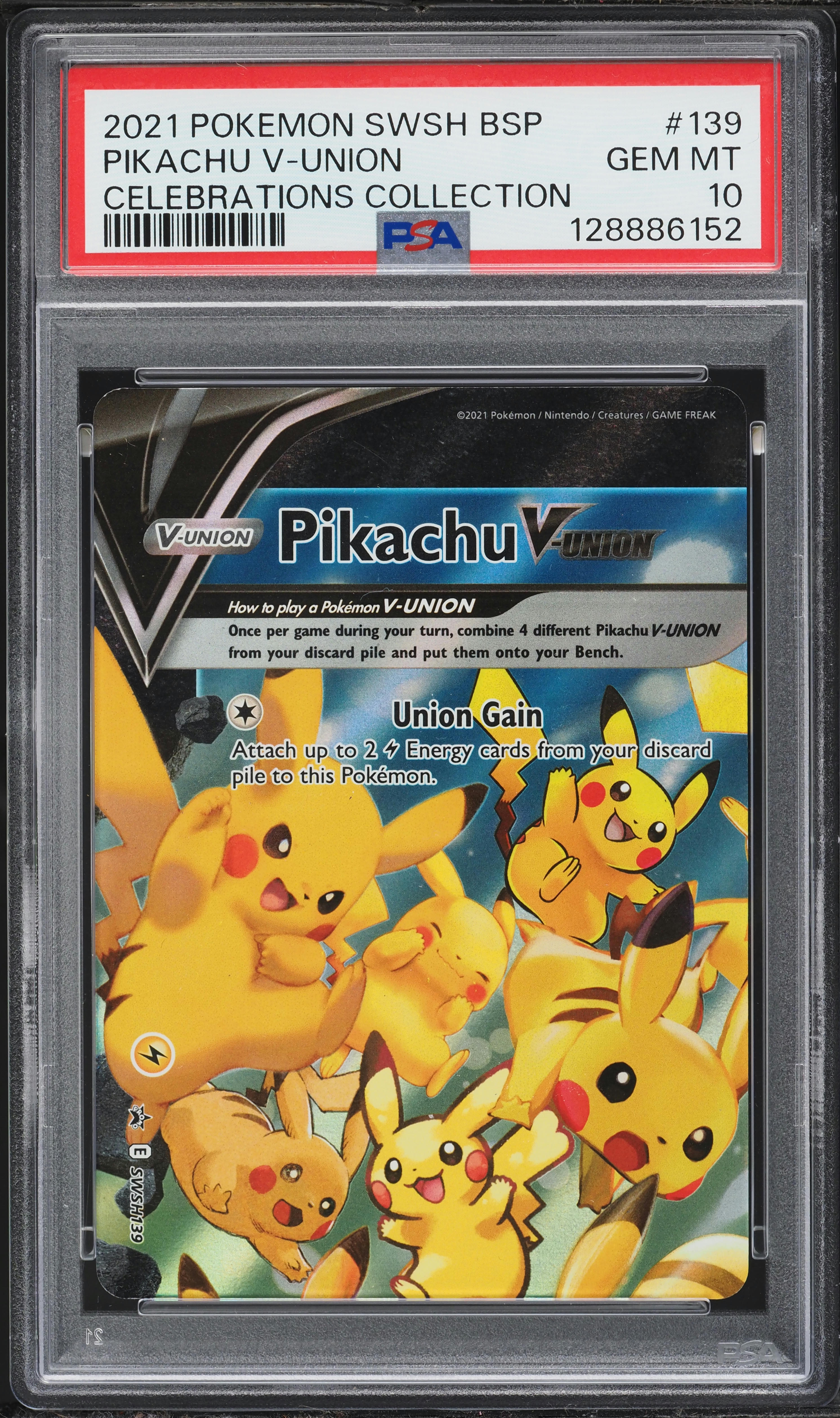 2021 Pokemon Sword & Shield Promo Celebrations Pikachu V-UNION