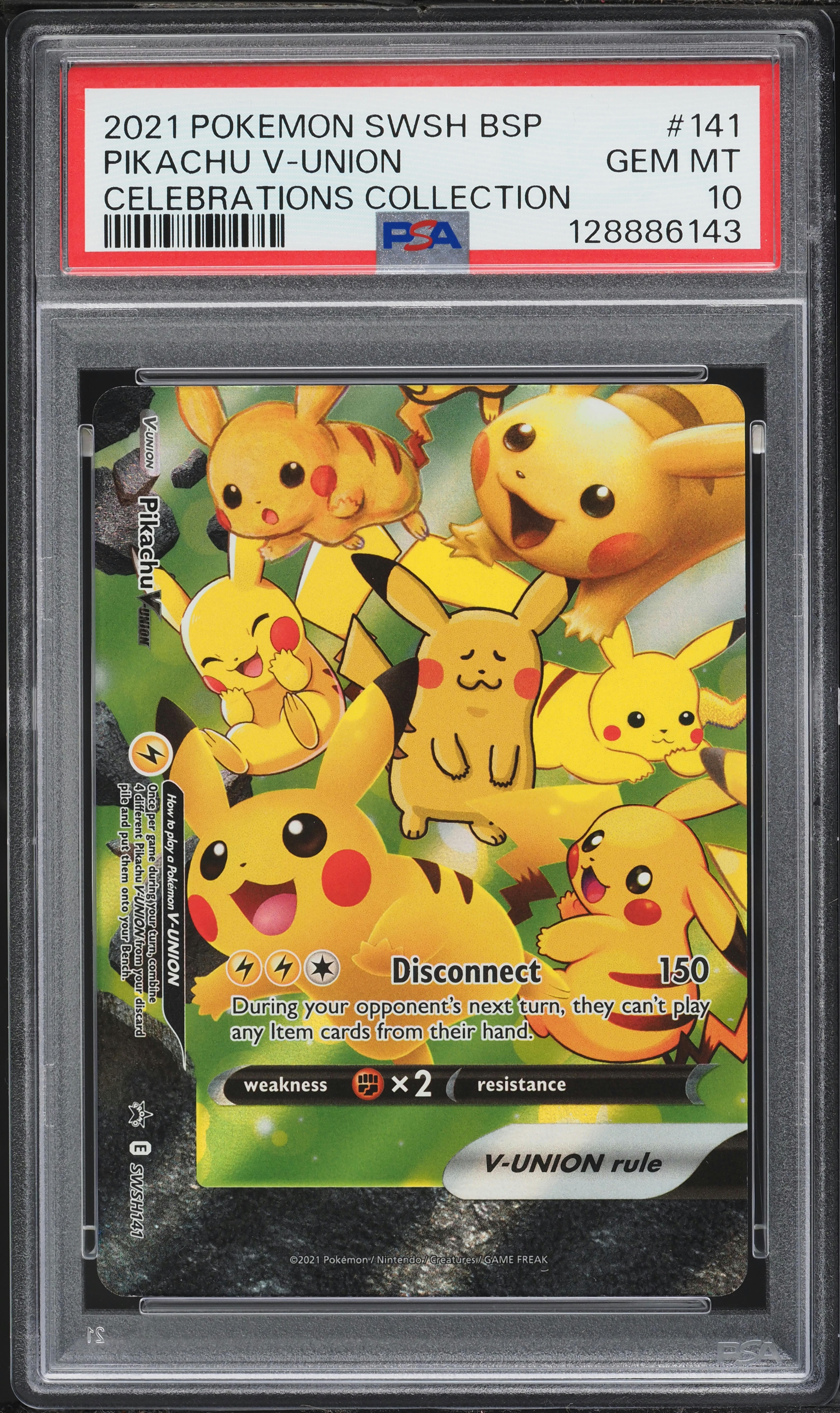 2021 Pokemon Sword & Shield Promo Celebrations Pikachu V-UNION