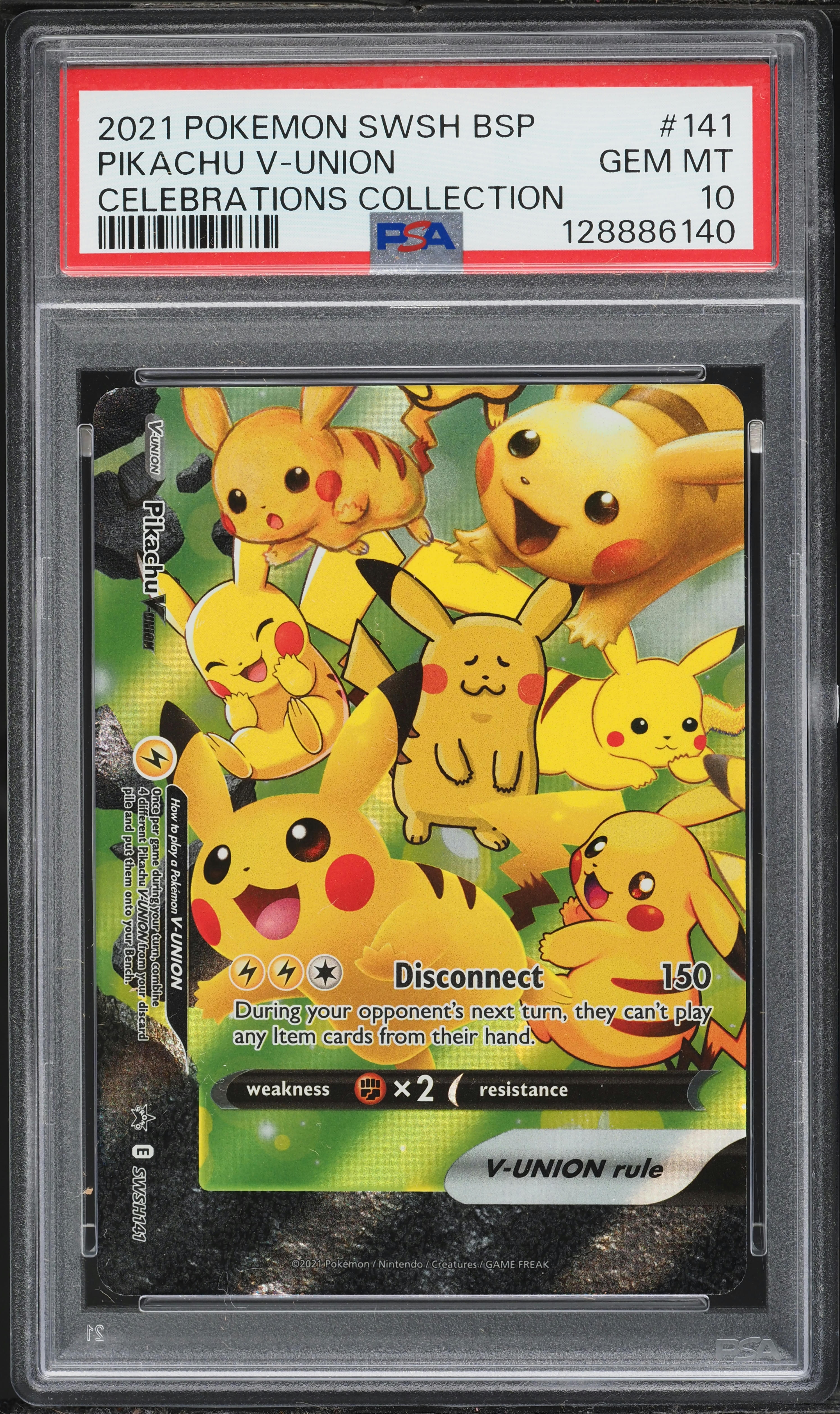 2021 Pokemon Sword & Shield Promo Celebrations Pikachu V-UNION