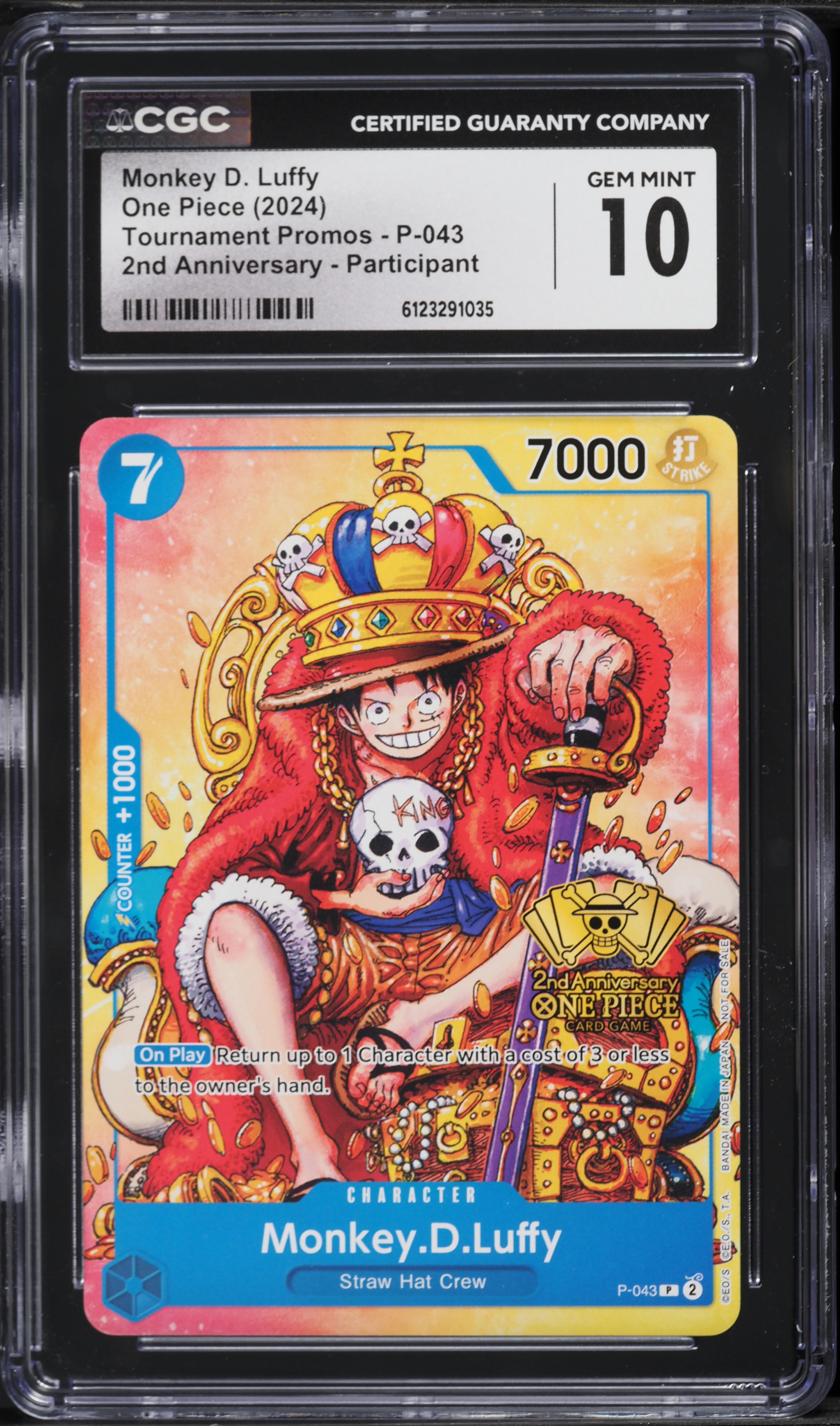 2024 One Piece Tournament Promo 2nd Anniversary Monkey D. Luffy #P