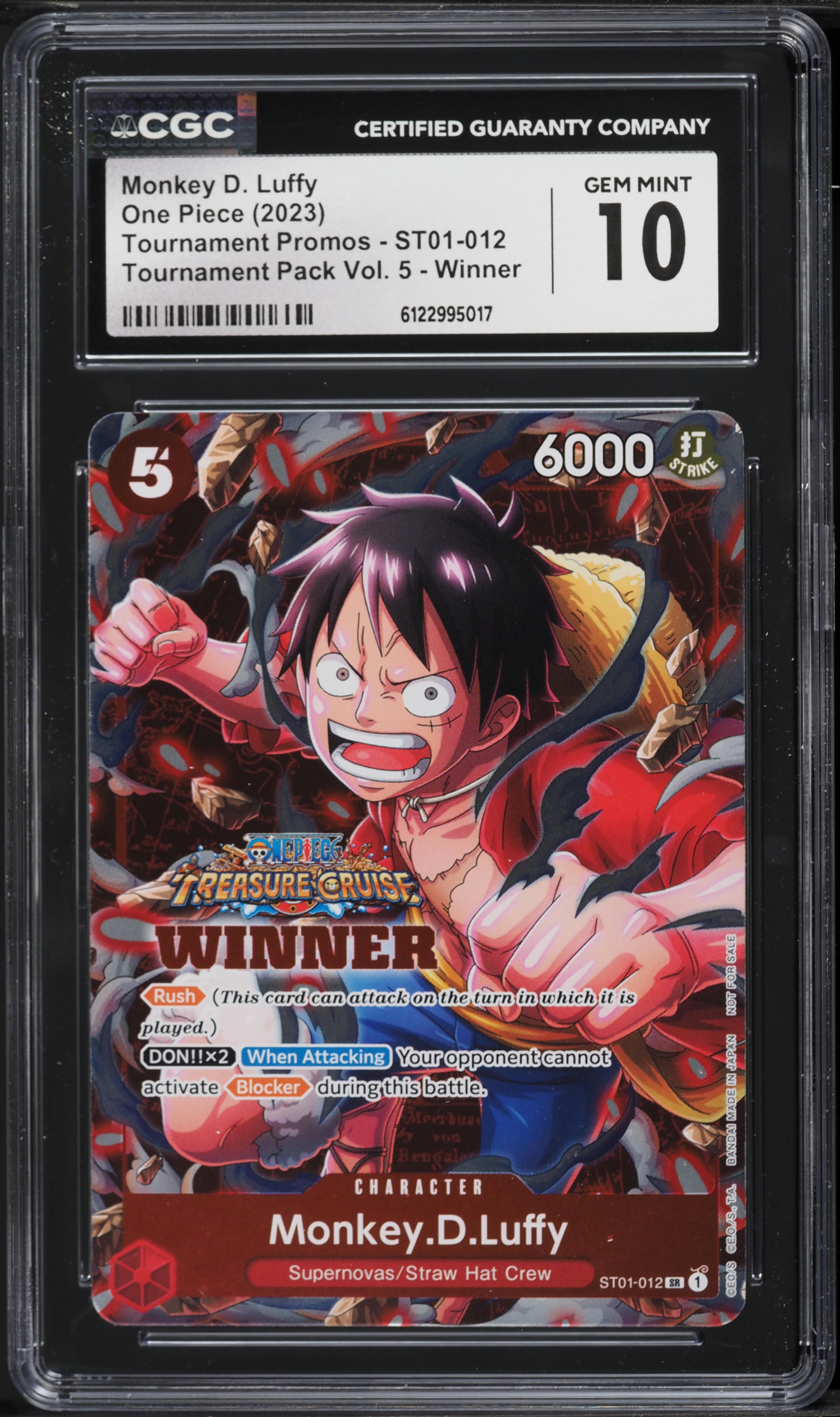 2023 One Piece Tournament Promo Vol. 5 Winner Alt Art Monkey D
