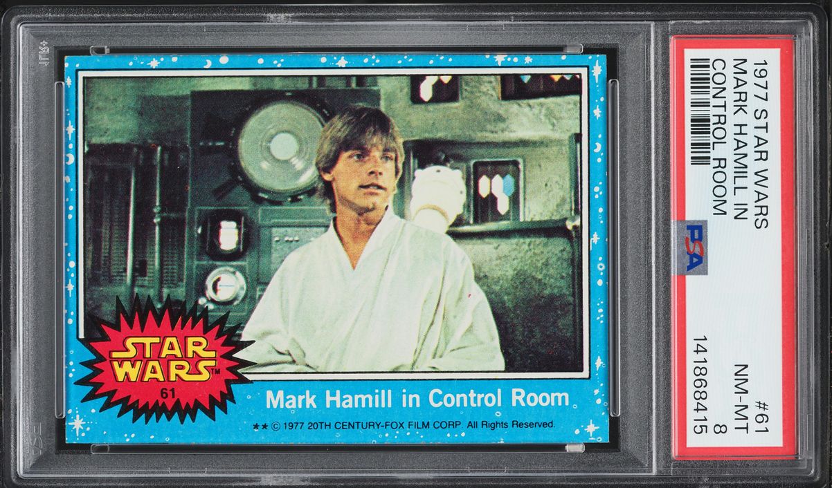 1977 Topps Star Wars Mark Hamill In Control Room #61 PSA 8 NM-MT