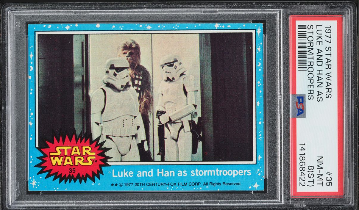 1977 Star Wars Luke and Han As STORMTROOPERS #35 PSA 8(st) NM-MT