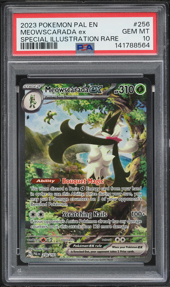2023 Pokemon Scarlet & Violet Paldea Evolved SIR Meowscarada EX #256 PSA 10 GEM MINT