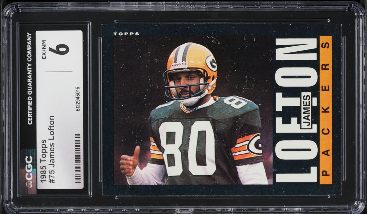1985 Topps Football James Lofton #75 CGC 6 EXMT