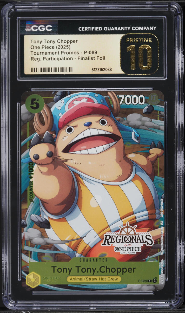 2025 One Piece Tournament Promos Reg. Participation Finalist Foil Tony Tony Chopper CGC 10