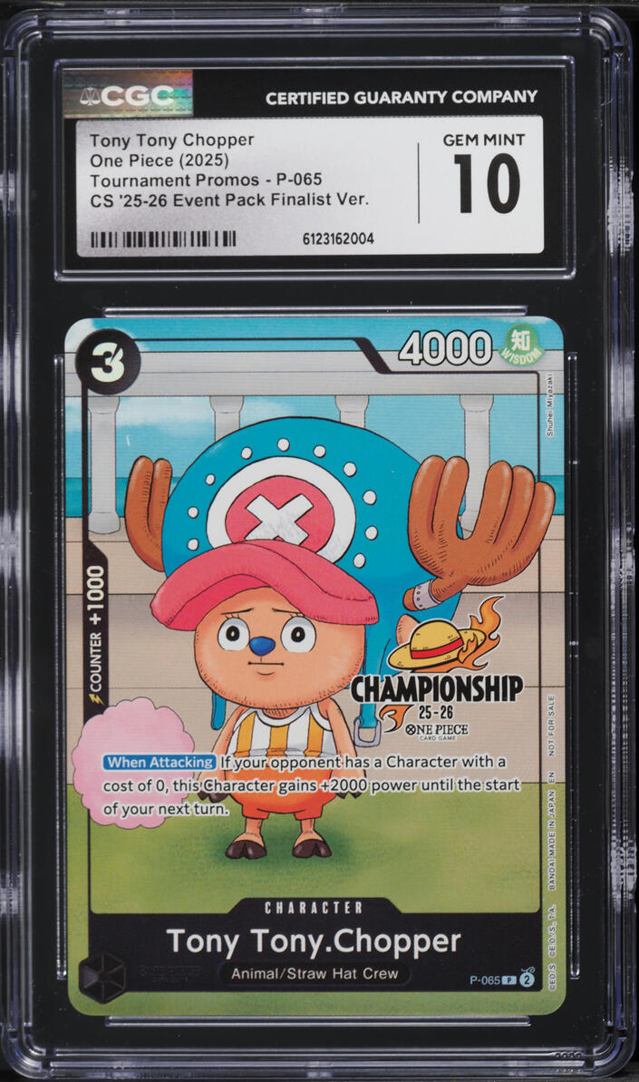 2025 One Piece Tournament Promos CS '25 Event Pack Finalist Ver Tony Tony Chopper #P-065 CGC 10