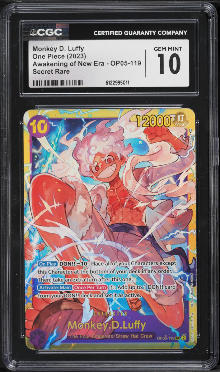 2023 One Piece Awakening Of New Era SEC Monkey D. Luffy #OP05-119 CGC 10 GEM MINT