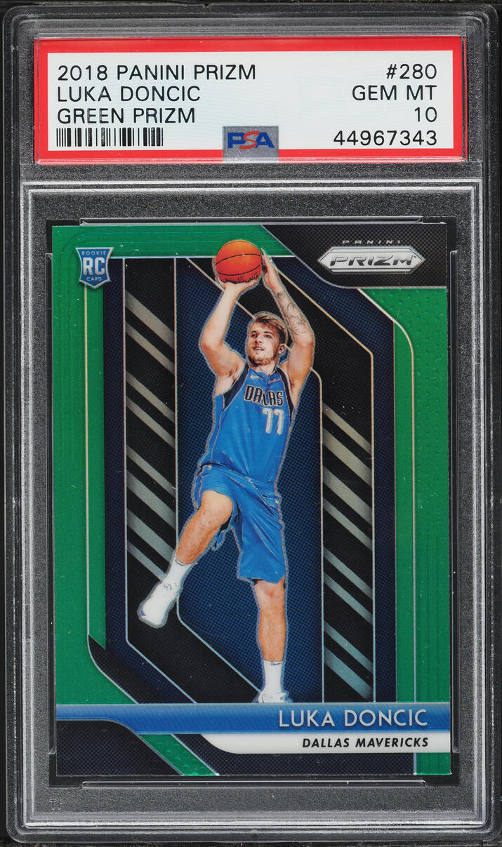 2018 Panini Prizm Green Luka Doncic ROOKIE #280 PSA 10 GEM MINT