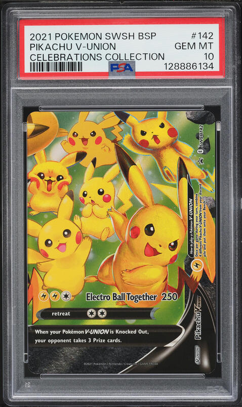 2021 Pokemon Sword & Shield Promo Celebrations Pikachu V-UNION