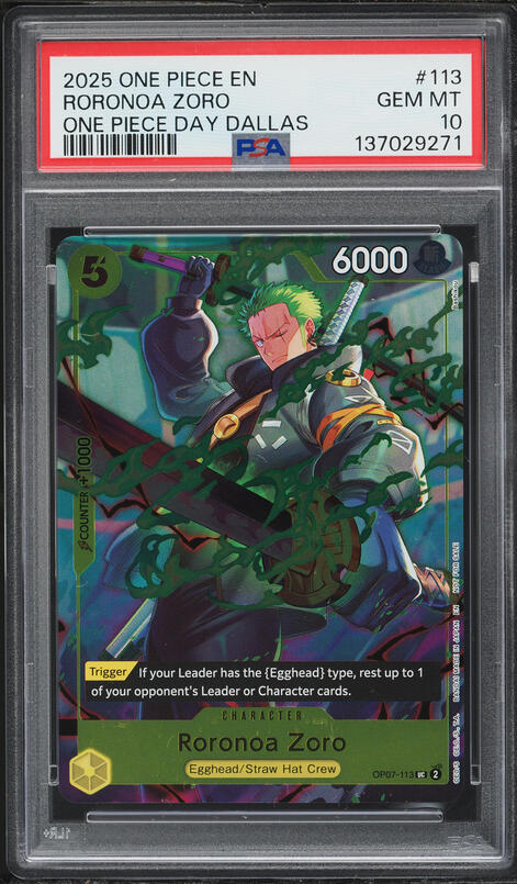 2025 One Piece Promo Winner Pack Volume 3 Roronoa Zoro #EB02-019