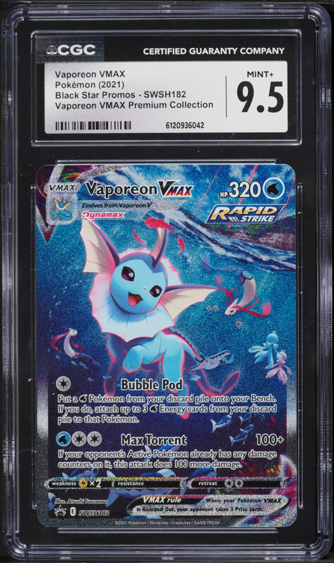 vaporeon vmax pokemon card Vaporeon VMAX - SWSH182 main image 0