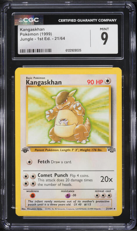 1st edition kangaskhan pokemon card 1999 Pokmon TCG Jungle Set Holo Rare 5/64 All cards will be carefully packed for safe transit Pokemon Jungle #21 Kangaskhan 1st