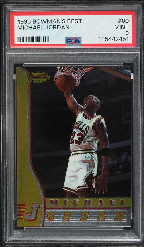 1996 Bowman's Best Michael Jordan #80 PSA 9 MINT on Fanatics Collect