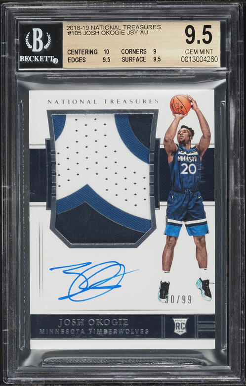 2018 National Treasures Yuta Watanabe ROOKIE PATCH AUTO /99 #150