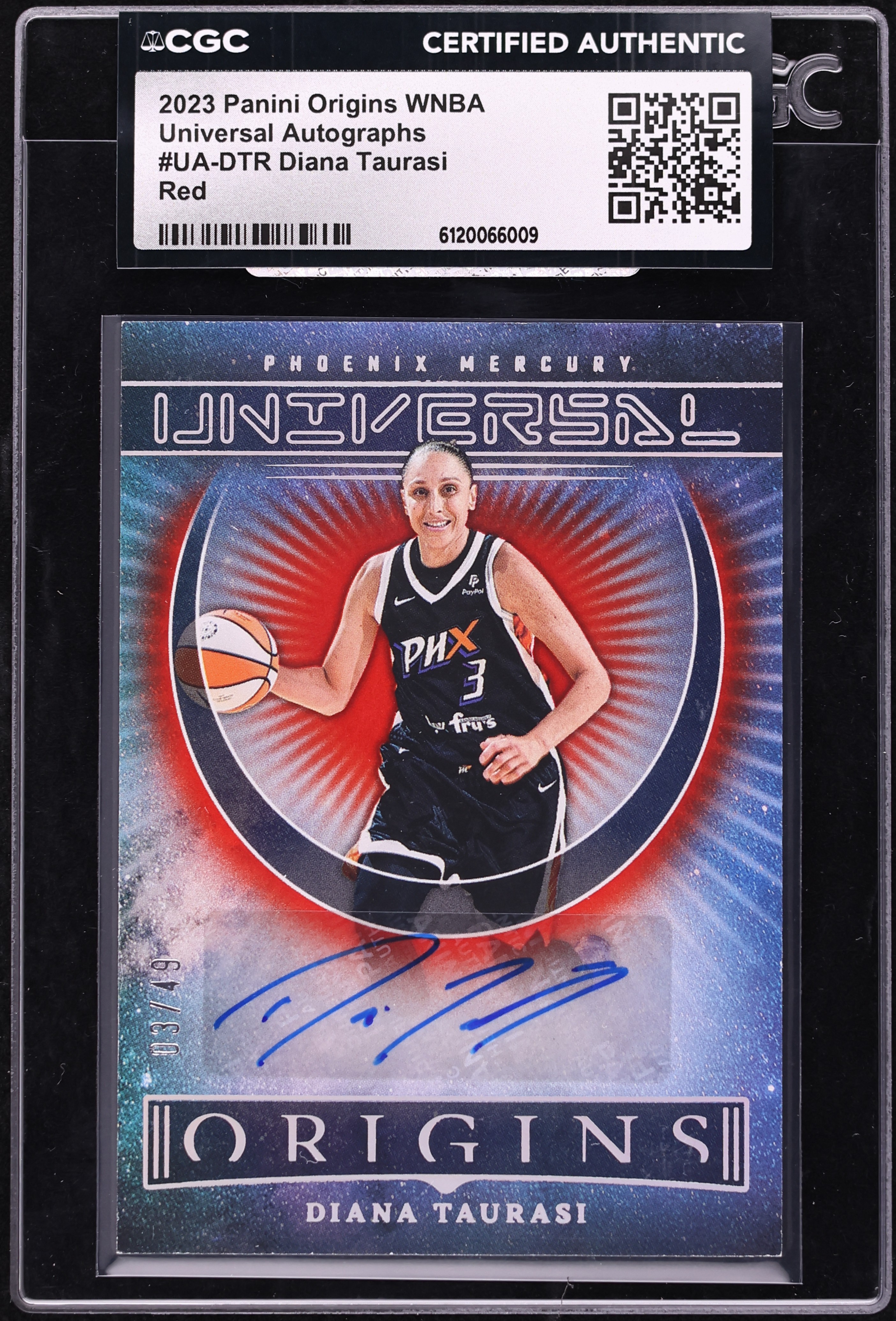 2023 Panini Origins WNBA Universal Red Diana Taurasi AUTO JERSEY