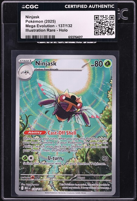 2025 Pokemon Mega Evolution IR Ninjask #137 CGC AUTH