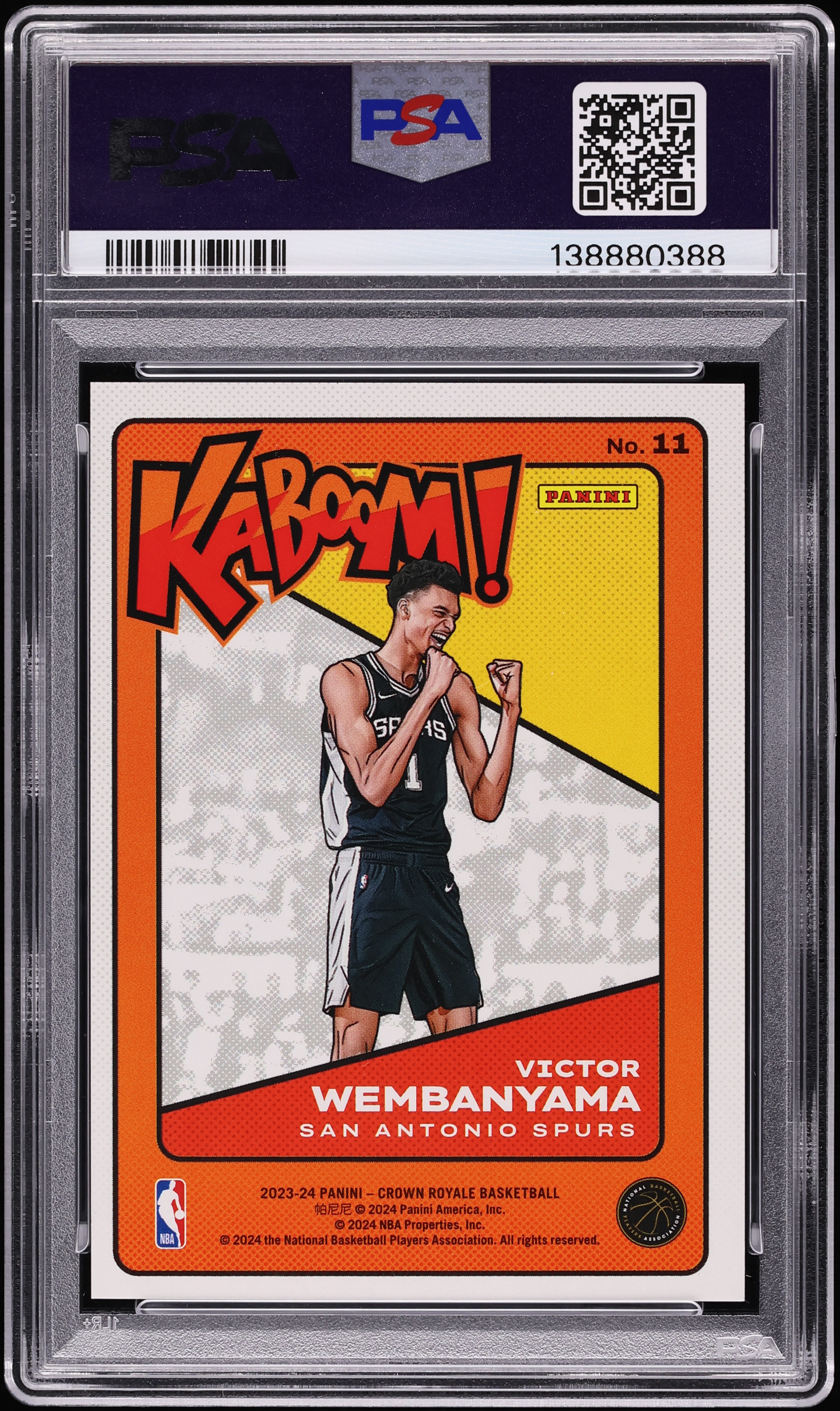 2023 Crown Royale Kaboom! Victor Wembanyama ROOKIE #11 PSA 6 EXMT
