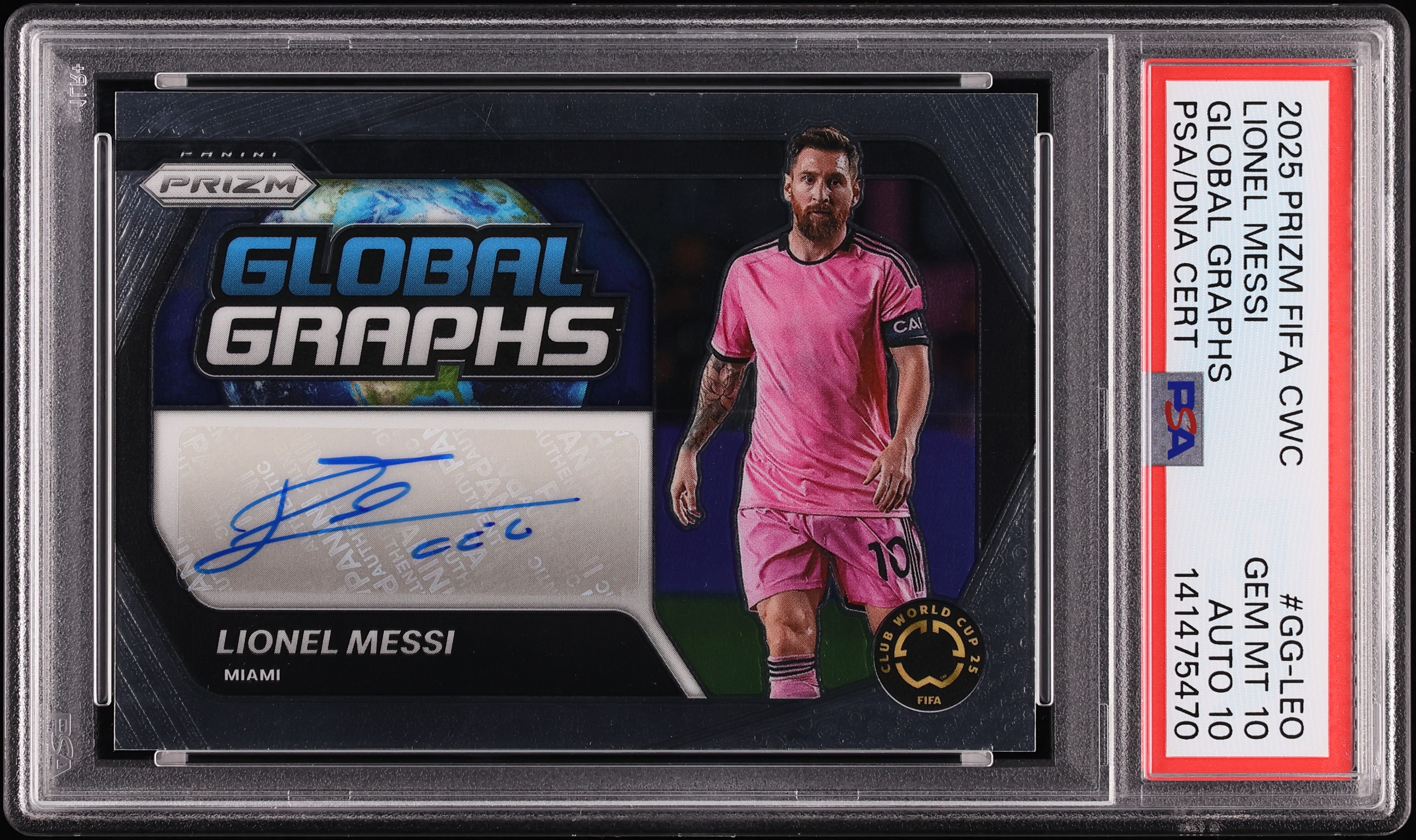 2025 Panini Prizm FIFA Club World Cup Global Graphs Lionel Messi