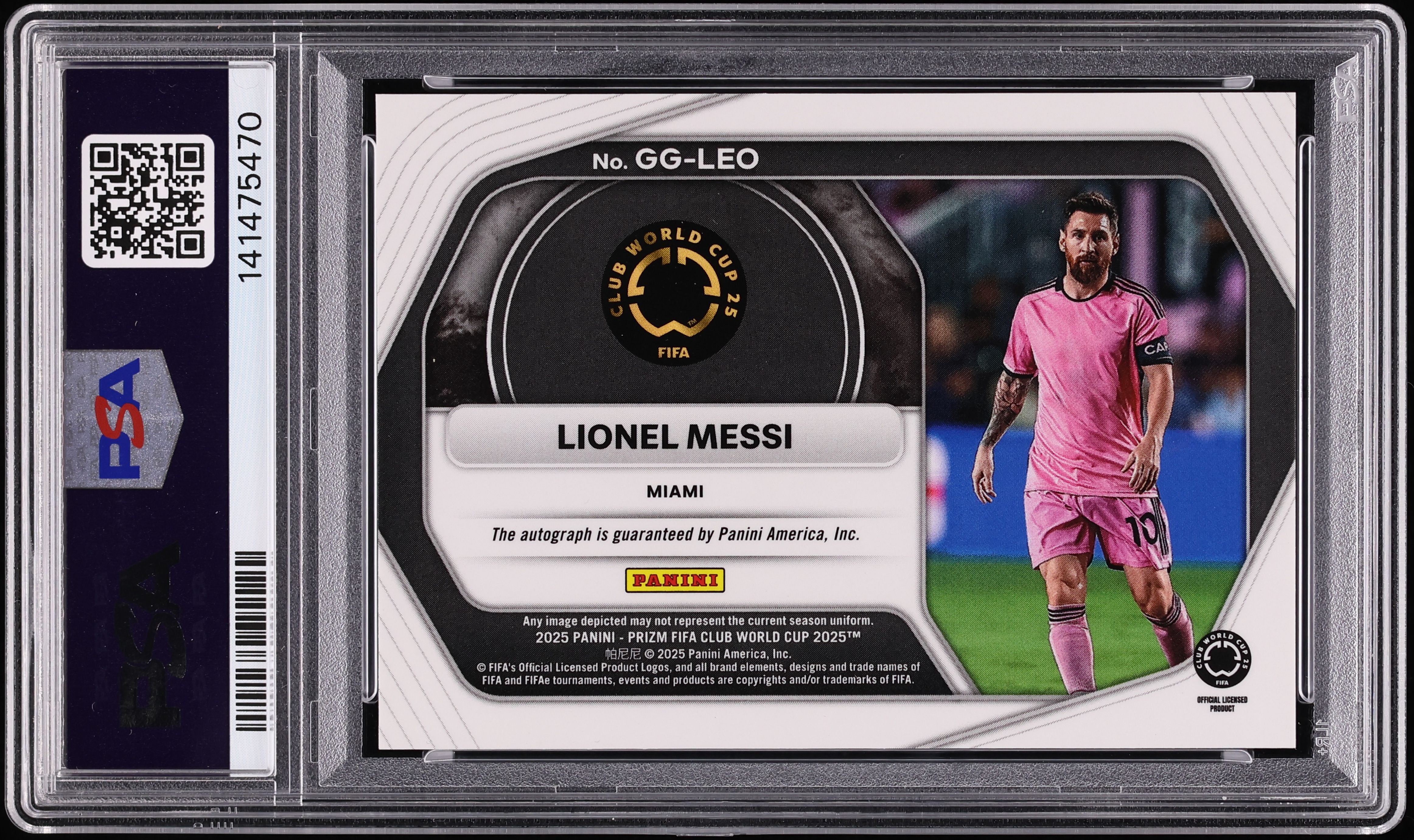 2025 Panini Prizm FIFA Club World Cup Global Graphs Lionel Messi