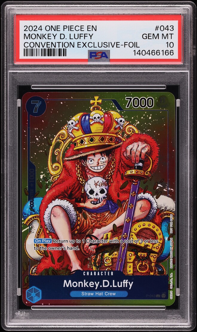 2024 One Piece Promo Convention Exclusive Foil Monkey D. Luffy #P-043 PSA 10 GEM MINT