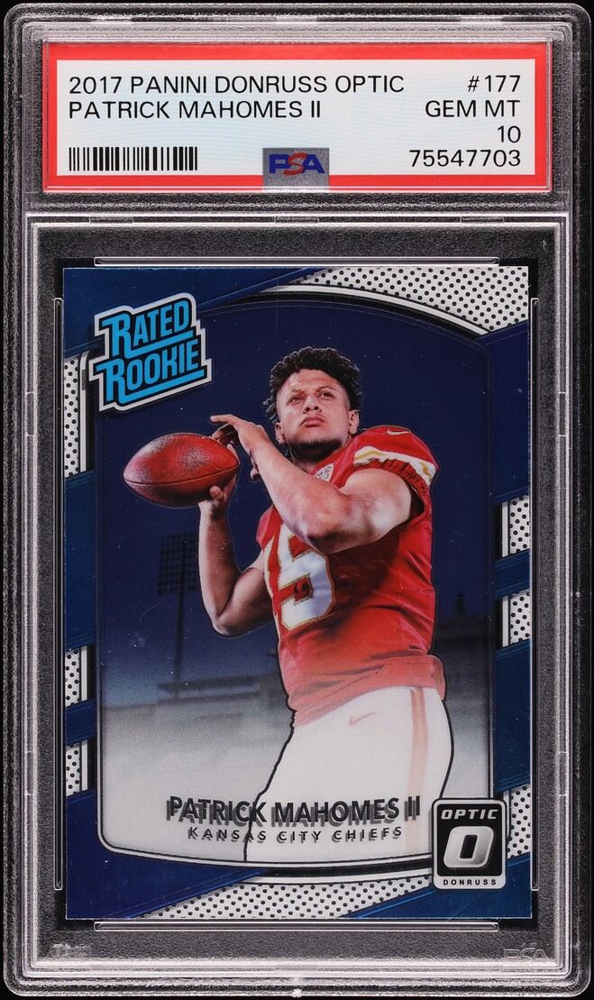 2017 Donruss Optic Patrick Mahomes II ROOKIE #177 PSA 10 GEM MINT