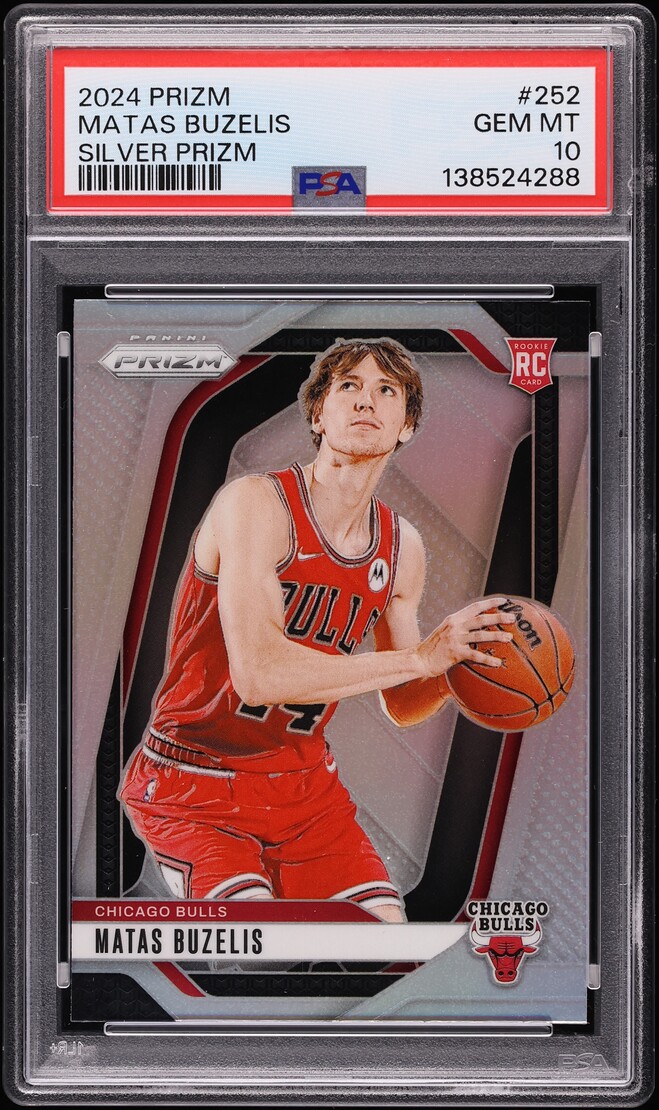 2024 Panini Prizm Silver Matas Buzelis ROOKIE #252 PSA 10 GEM MINT