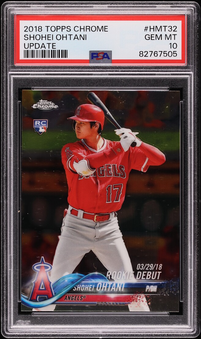 2018 Topps Chrome Update Shohei Ohtani ROOKIE #HMT32 PSA 10 GEM MINT