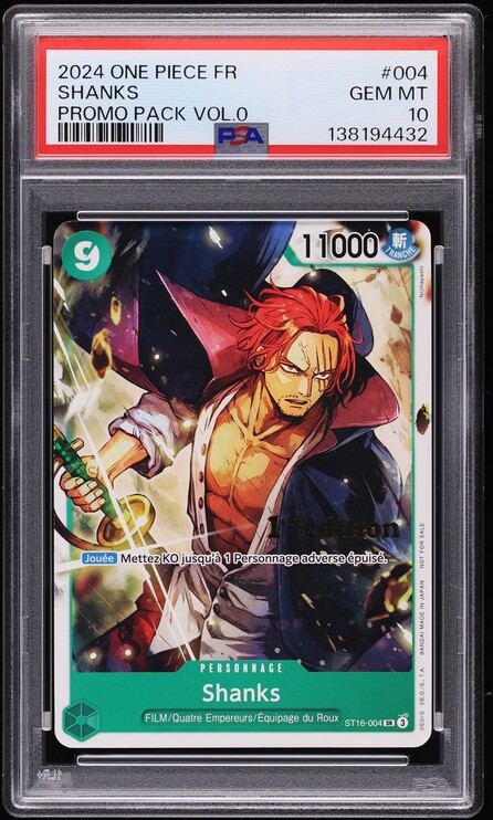 2024 One Piece Japanese Premium Booster Shanks #OP01-120 PSA 10