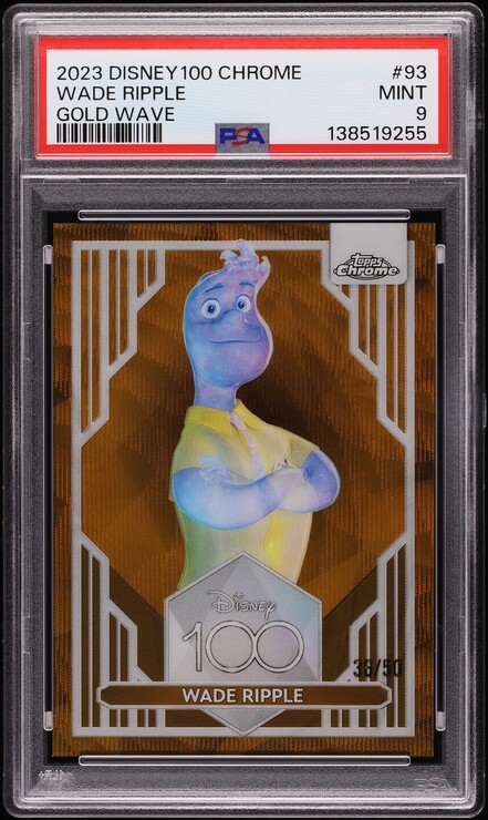 その他 topps chrome disney100 2023 RALPH PSA9 2023 Topps Chrome Disney100 Gold Wave Wade Ripple /50 #93 PSA 9